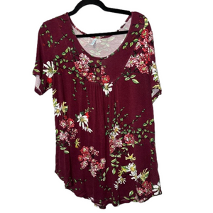 Poppyyoung Floral Blouse, Size 2XL